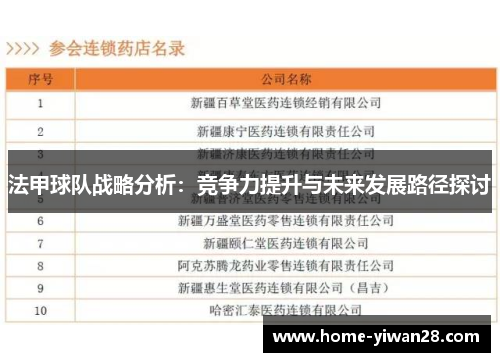 法甲球队战略分析：竞争力提升与未来发展路径探讨